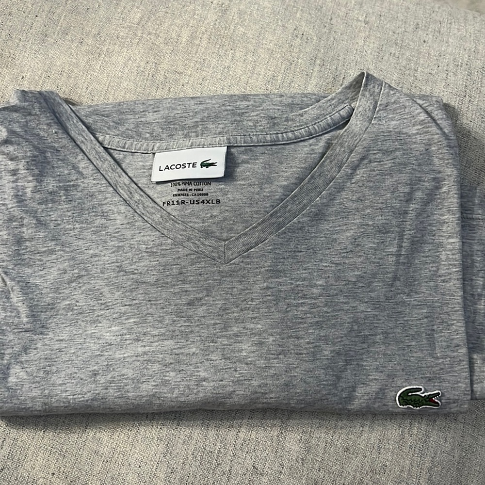 Lacoste v neck short sleeve t shirt